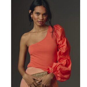 Anthropologie Sunday in Brooklyn Drama Sleeve One-Shoulder Top